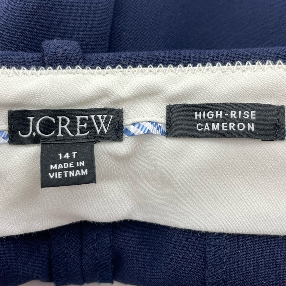 J. Crew High-Rise Cameron Trouser Ankle Pants in Navy Blue, Women's 14 Tall - Picture 8 of 9